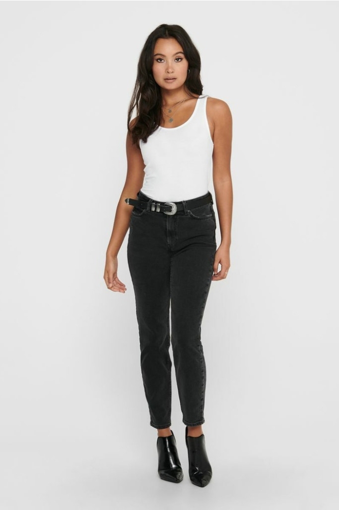 ONLLIVE LOVE LIFE S/L LONG TANK TOP 15060061 White